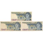 1.000 zł 1975-1979 - BE, BH, BS - zestaw (3szt)