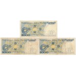 1.000 zł 1975-1979 - BE, BH, BS - zestaw (3szt)