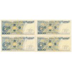 1.000 zł 1979-1982 - CA, CP, CW, DF - zestaw (4szt)