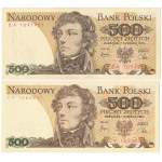 500 zł 1979 - BA i 500 zł 1982 - CY (2szt)