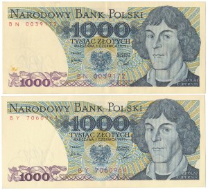 1 000 PLN 1979 - BN, BY - set (2pcs)