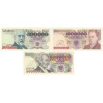 500.000, 1 i 2 mln zł 1992-1993 - zestaw (3szt)