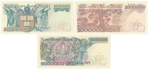 500,000, 1 and 2 million 1992-1993 - set (3pc)