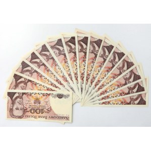 100 zł 1986 - różne serie - zestaw (15szt)