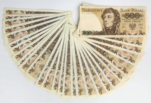 500 zł 1982 - Série MIX - set (28pcs)
