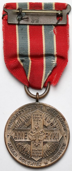 II RP, médaille commémorative des vétérans de l'armée polonaise en Amérique 1932