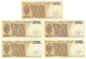 500 zl 1982 - DM, ET, FH, FN - set (5pcs)