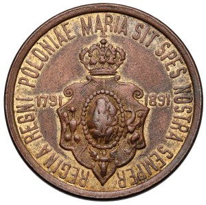Medal for the 100th anniversary of the May 3 Constitution, 1891 - Pulaski x Kosciuszko