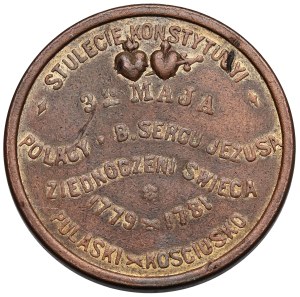 Medal for the 100th anniversary of the May 3 Constitution, 1891 - Pulaski x Kosciuszko