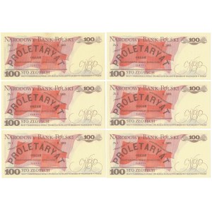 100 zł 1986 - MU - zestaw (6szt)