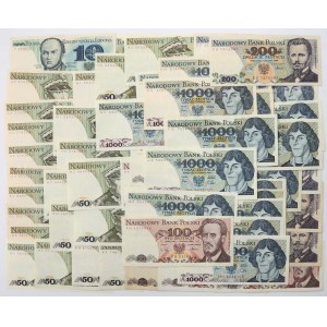 Zestaw 10 - 1.000 zł 1982-1988 (55szt)