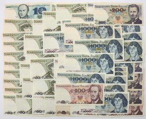 Lot de 10 - £1,000 1982-1988 (55pc)