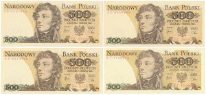 500 zł 1982 - EB, EC, EF, ET - set (4 pcs)