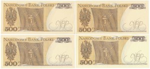 500 zł 1982 - EB, EC, EF, ET - set (4 pcs)
