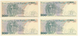 PLN 200 1988 - EC, EG, EL, EN - set (4 pcs)