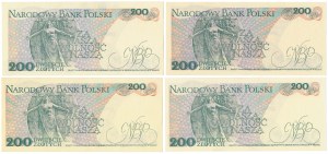 PLN 200 1988 - EK, EL, EM, EN - set (4 pcs)
