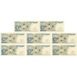 1.000 zł 1982 - różne serie - zestaw (8szt)