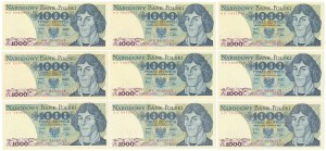 1,000 zl 1982 - various series - set (9pcs)