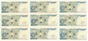 1,000 zl 1982 - various series - set (9pcs)