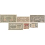 Inflacja, 1 gr 1924 i Chrobry 1 zł 1938 - zestaw (6szt)