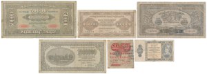 Inflation, 1 gr 1924 et Chrobry 1 zloty 1938 - set (6pcs)