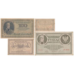Zestaw 1 - 1.000 mkp 1919 Luty i Maj (4szt)