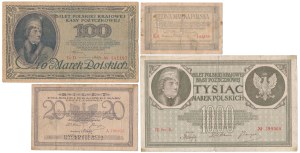 Set 1 - 1,000 mkp 1919 February and May (4pcs)