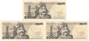 2.000 zł 1982 - 2x BP, BZ - zestaw (3szt)