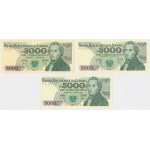 5.000 zł 1982-1988 - CF, CU, DU - zestaw (3szt)