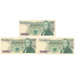 5.000 zł 1982 - CB, CK, CN - zestaw (3szt)