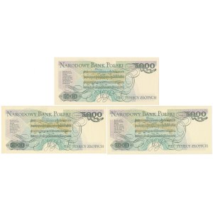 5.000 zł 1982 - CB, CK, CN - zestaw (3szt)