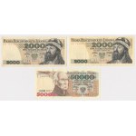 Zestaw 2x 2.000 zł BR, BZ i 50.000 zł P 1982-1993 (3szt)