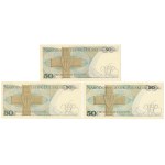 50 zł 1982 - DB, DC, DU - zestaw (3szt)