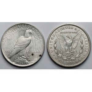 USA, Dollar 1921-D i 1923 - zestaw (2szt)