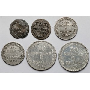 5 groszy - 2 złote 1819-1839 - zestaw (6szt)