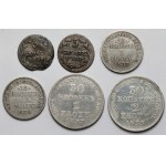 5 groszy - 2 złote 1819-1839 - zestaw (6szt)