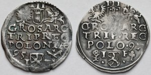 Zygmunt III Waza, Trojaki Poznań 1595 i Wschowa 1597 - zestaw (2szt)