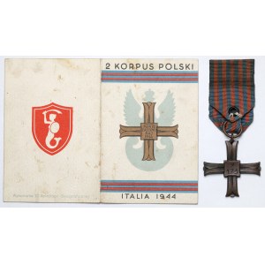 PSZnZ, Croix du Monte Cassino [9173] + carte d'identité - pour tirailleur