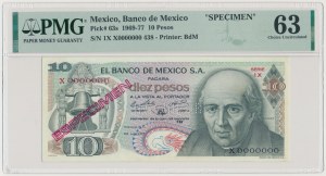 Mexique, ESPECIMEN / SPECIMEN 10 Pesos 1970