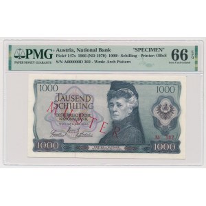 Autriche, MUSTER 1000 Schilling 1966