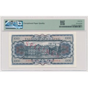 Autriche, MUSTER 1000 Schilling 1966
