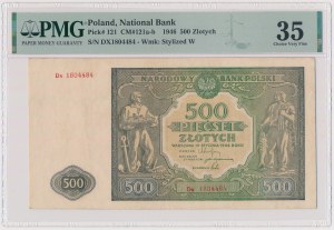 500 zloty 1946 - Dx - série de remplacement