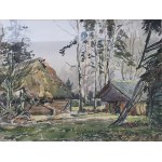 Piotr Drobiecki (1930-2003), Stare stodoły, 1974