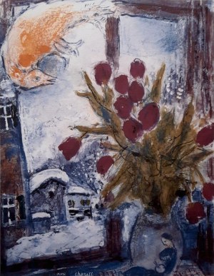 Marc Chagall (1887-1985), Kwiaty w oknie
