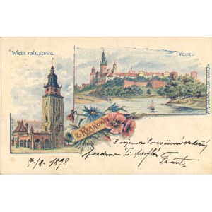 Kraków - Wielowidokowa, litografia, 1898