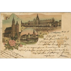 Kraków - Wielowidokowa, litografia, 1905