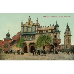 Kraków - Sukiennce i Wieża Ratuszowa, 1912