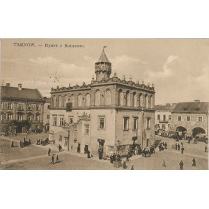 Tarnów - Market Square with Town Hall, 1910