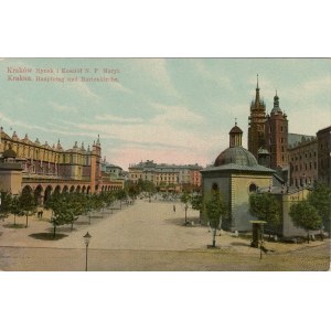Kraków - Rynek i Kościół N. P. Maryi, 1909