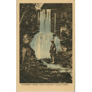 Węgierska Górka - Piękny wodospad u stóp góry Glinne, 1929